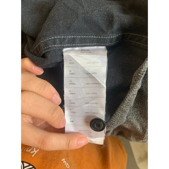 Volcom Women's Casual Button Down Shirt Long Sleeve 100% Cotton Gray Size Large - Picture 4 of 5